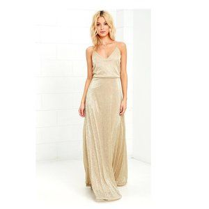 Friend of the Glam Gold Maxi Dress
